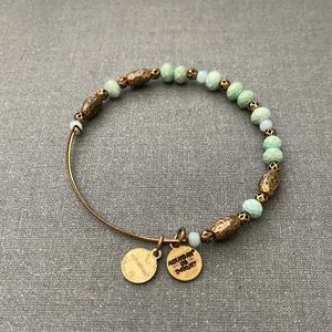 Alex and Ani turquoise and gold bracelet